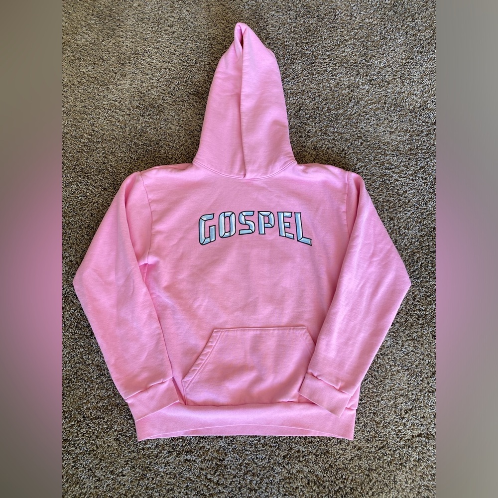 Simple Gospel Justin Bieber Jesus Rose Hoodie Pink - Size L